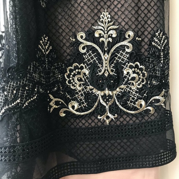 Mon Cheri 'Ellie Wilde' Two-Piece Mesh Gown - Picture 7 of 8